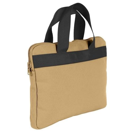 USA Made Nylon Poly Business Cases, Khaki-Black, DJAV319P2R