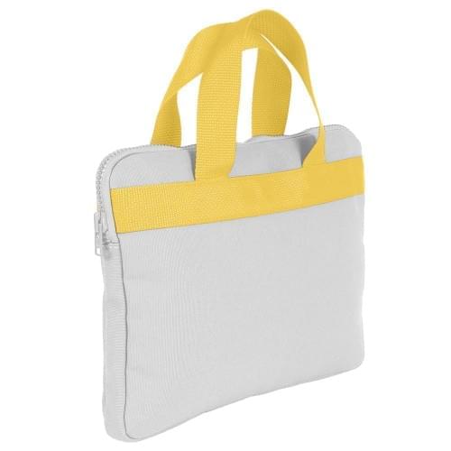 USA Made Nylon Poly Business Cases, White-Gold, DJAV319P35