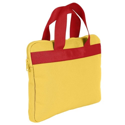 USA Made Nylon Poly Business Cases, Gold-Red, DJAV319P42