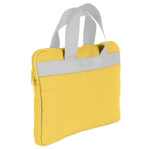 USA Made Nylon Poly Business Cases, Gold-White, DJAV319P44