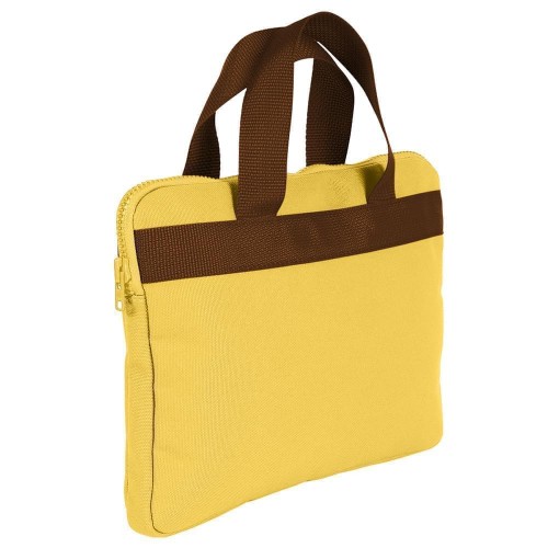 USA Made Nylon Poly Business Cases, Gold-Brown, DJAV319P4S