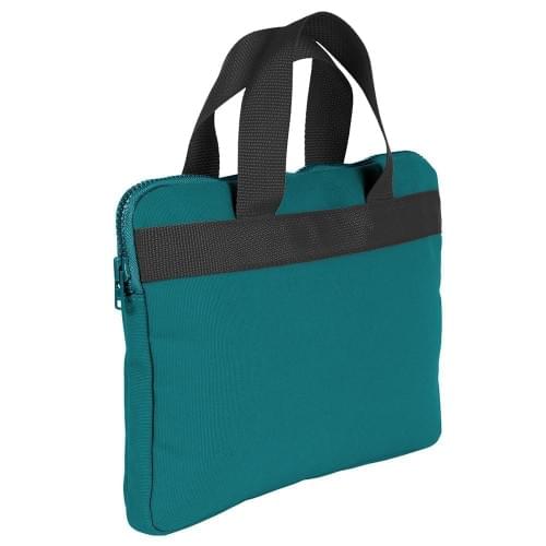 USA Made Nylon Poly Business Cases, Turquoise-Black, DJAV319P9R