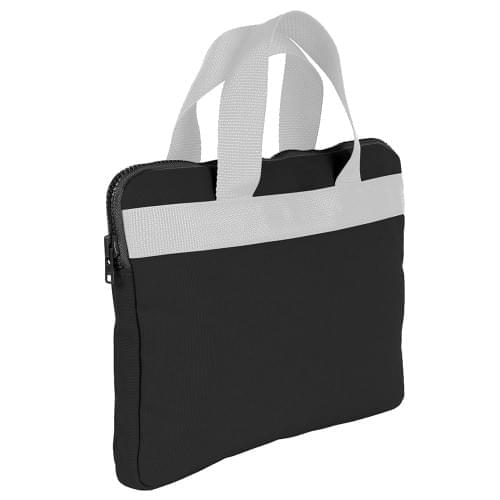 USA Made Nylon Poly Business Cases, Black-White, DJAV319PO4