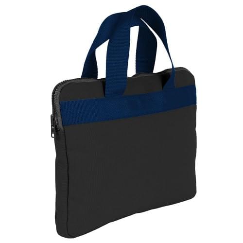 USA Made Nylon Poly Business Cases, Black-Navy, DJAV319POZ