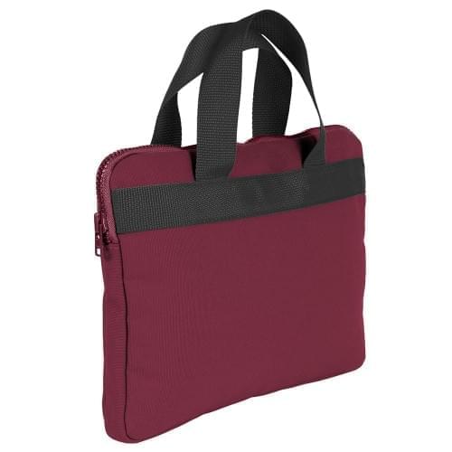 USA Made Nylon Poly Business Cases, Burgundy-Black, DJAV319PQR