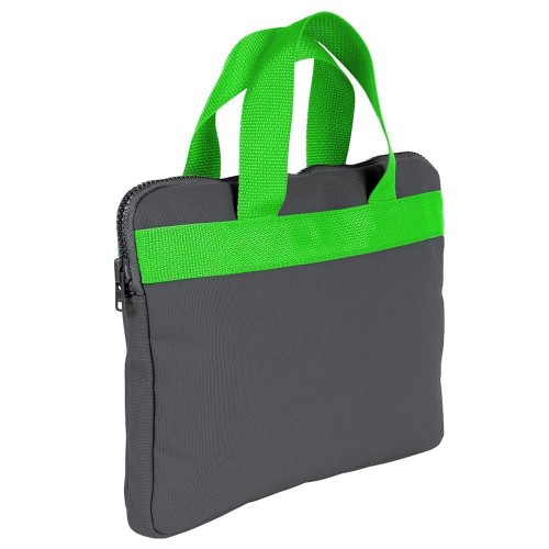 USA Made Nylon Poly Business Cases, Graphite-Lime, DJAV319PRY