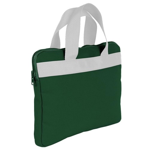 USA Made Nylon Poly Business Cases, Hunter Green-White, DJAV319PS4