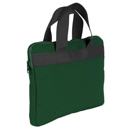 USA Made Nylon Poly Business Cases, Hunter Green-Black, DJAV319PSR
