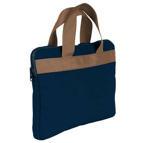 USA Made Nylon Poly Business Cases, Navy-Bronze, DJAV319PVO