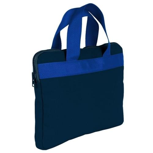 USA Made Nylon Poly Business Cases, Navy-Royal Blue, DJAV319PW3