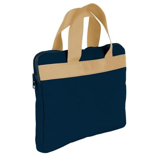 USA Made Nylon Poly Business Cases, Navy-Khaki, DJAV319PWX