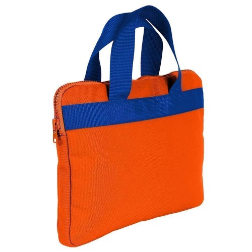 USA Made Nylon Poly Business Cases, Orange-Royal Blue, DJAV319PX3