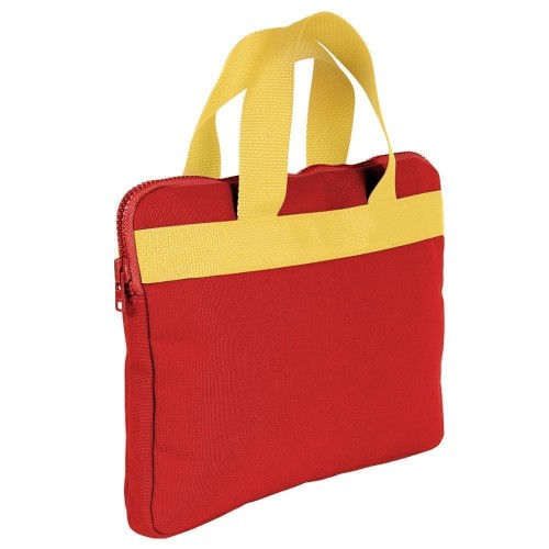 USA Made Nylon Poly Business Cases, Red-Gold, DJAV319PZ5