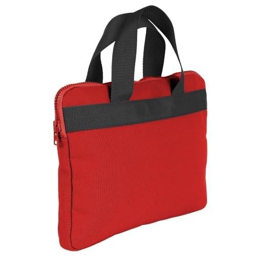 USA Made Nylon Poly Business Cases, Red-Black, DJAV319PZR