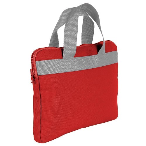 USA Made Nylon Poly Business Cases, Red-Grey, DJAV319PZU