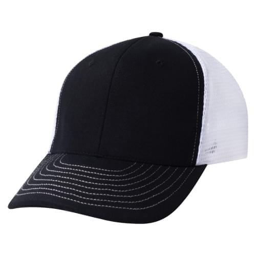 Stock Black / White Meshback Snapback