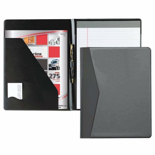 Hilites Sealed Letter Folder-Suedene-Gray Hilites Sealed Letter Folder-Suedene-Gray