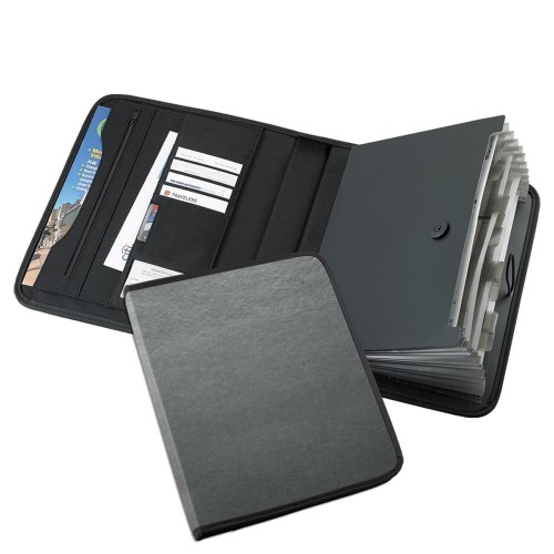 Tribeca Accordion Letter Portfolio-Polished-Gray Tribeca Accordion Letter Portfolio-Polished-Gray