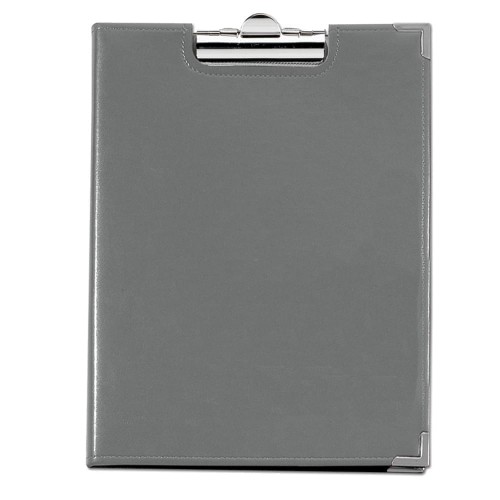 Stitched Letter Clipboard-Polished-Gray