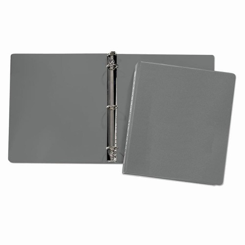 1.5" Sealed Ring Binder-Suedene-Gray 1.5" Sealed Ring Binder-Suedene-Gray