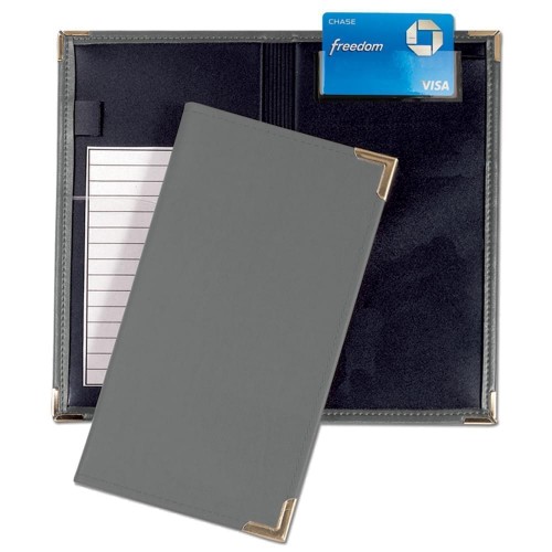 Check Presenter-Faux Leather Vinyl-Gray