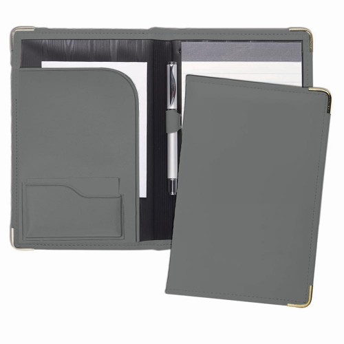 Prestige Junior Folder-Faux Leather Vinyl-Gray