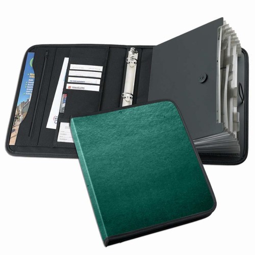 Tribeca Accordion Ring Binder-Polished-Hunter Tribeca Accordion Ring Binder-Polished-Hunter