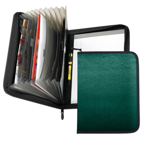 Accordion Zipper Folder-Polished-Hunter Accordion Zipper Folder-Polished-Hunter