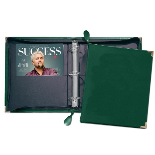 Zippered 1.5" D Ring Binder-Matte-Hunter Zippered 1.5" D Ring Binder-Matte-Hunter