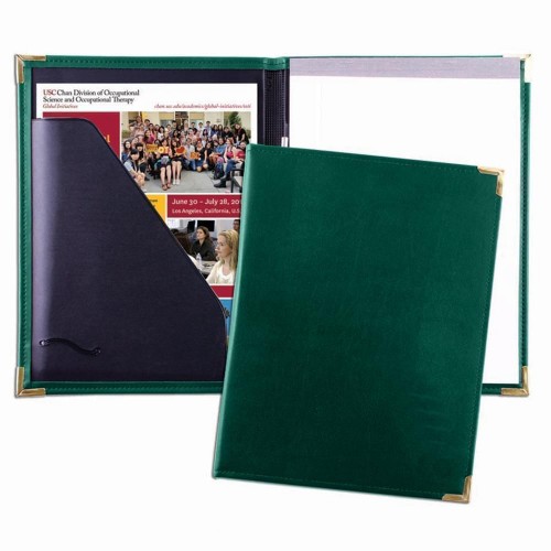 Stitched Letter Folder-Polished-Hunter