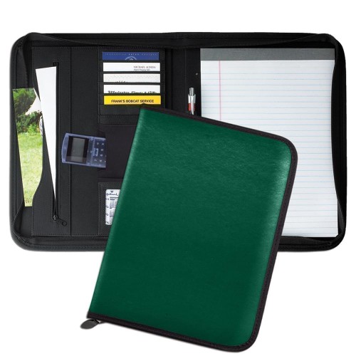 Tribeca Letter Zipper Portfolio-Matte-Hunter