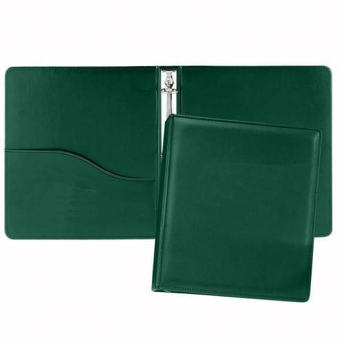 Grainedge 1" Ring Binder-Faux Leather Vinyl-Hunter