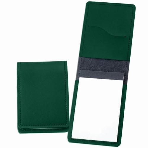 Stitched Memo Pad-Faux Leather Vinyl-Hunter