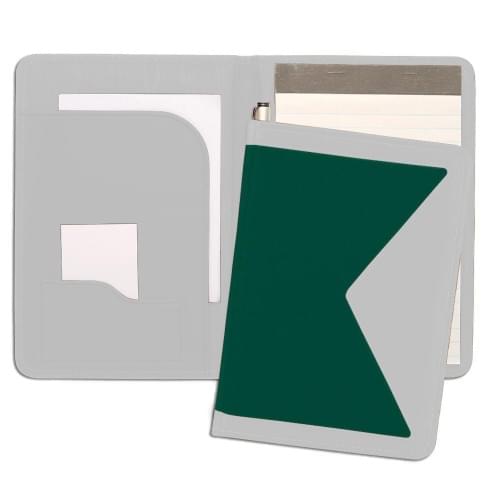 Edge Junior Folder-600 Denier Nylon and Faux Leather Vinyl-Hunter Green / White