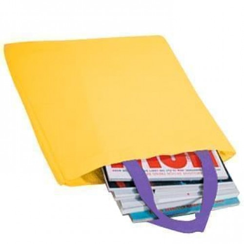 Market Shopping Tote Bag-Gold/Purple 600 D Poly-4 Sizes