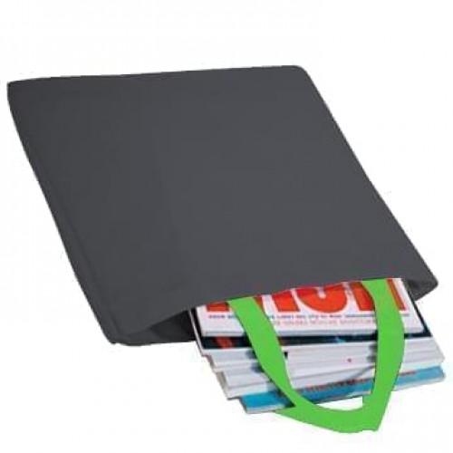 Market Shopping Tote Bag-Graphite/Lime 600 D Poly-4 Sizes