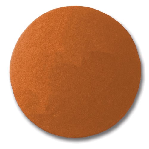 Round Leather Coaster-Khaki