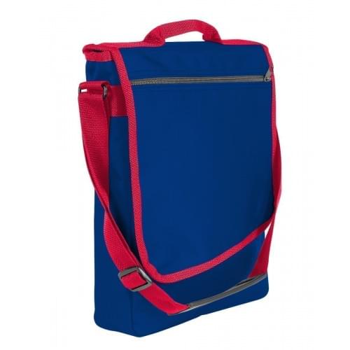USA Made Nylon Poly Laptop Bags, Royal Blue-Red, LHCBA29A02