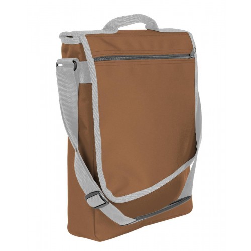 USA Made Nylon Poly Laptop Bags, Khaki-Grey, LHCBA29A2U