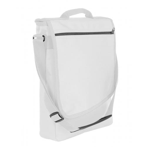 USA Made Nylon Poly Laptop Bags, White-White, LHCBA29A34