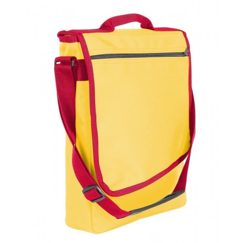 USA Made Nylon Poly Laptop Bags, Gold-Red, LHCBA29A42