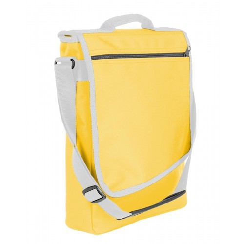 USA Made Nylon Poly Laptop Bags, Gold-White, LHCBA29A44