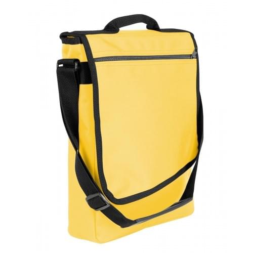 USA Made Nylon Poly Laptop Bags, Gold-Black, LHCBA29A4R