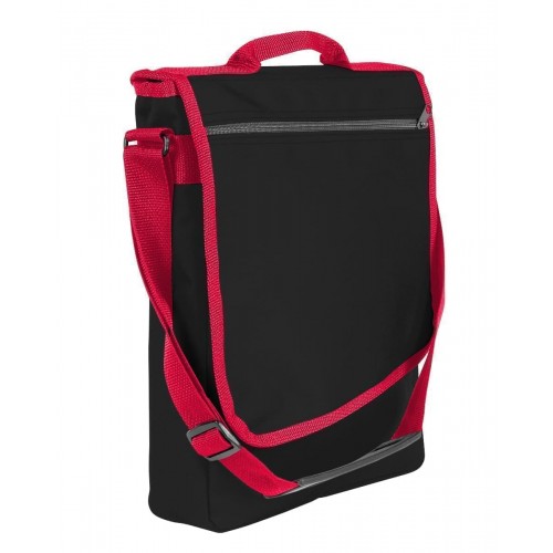 USA Made Nylon Poly Laptop Bags, Black-Red, LHCBA29AO2 USA Made Nylon Poly Laptop Bags, Black-Red, LHCBA29AO2