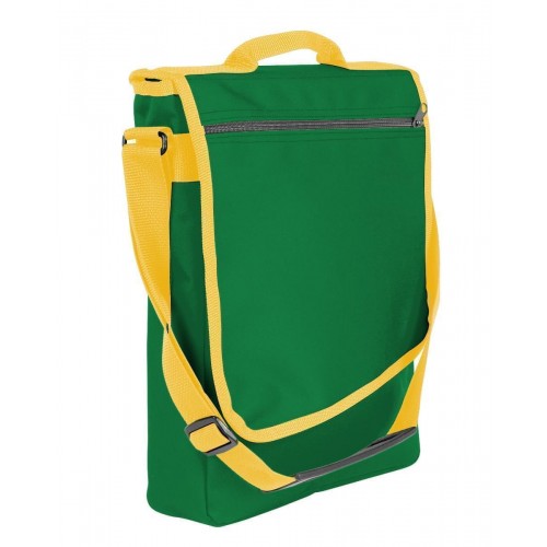 USA Made Nylon Poly Laptop Bags, Kelly Green-Gold, LHCBA29AT5 USA Made Nylon Poly Laptop Bags, Kelly Green-Gold, LHCBA29AT5