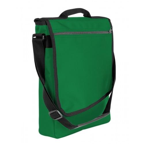 USA Made Nylon Poly Laptop Bags, Kelly Green-Black, LHCBA29ATR
