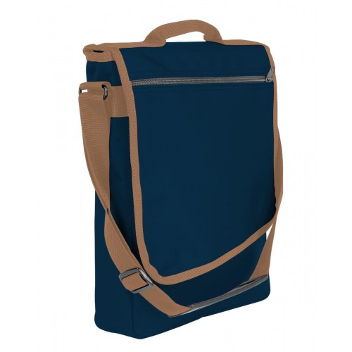 USA Made Nylon Poly Laptop Bags, Navy-Bronze, LHCBA29AVO USA Made Nylon Poly Laptop Bags, Navy-Bronze, LHCBA29AVO