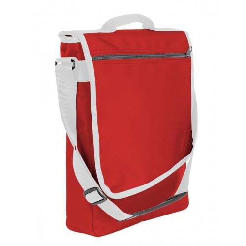 USA Made Nylon Poly Laptop Bags, Red-White, LHCBA29AZ4