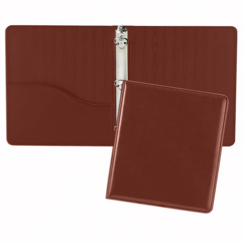 1/2" Lethredge Moire Ring Binder-Matte-Brown 1/2" Lethredge Moire Ring Binder-Matte-Brown