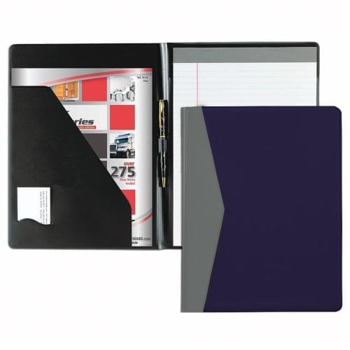 Accent Sealed Letter Folder-Film Vinyl-Navy / Grey